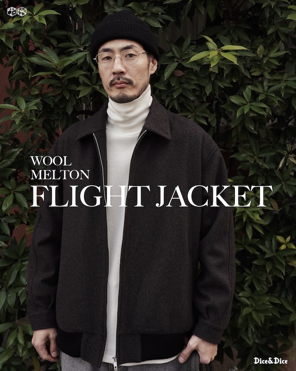 Dice&Dice WOOL MELTON FLIGHT JACKET