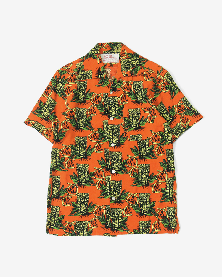 TIKI / ORANGE | Aloha Blossom (MEN)(アロハブロッサム) | SHIRTS | Dice&Dice | ONLINE  STORE