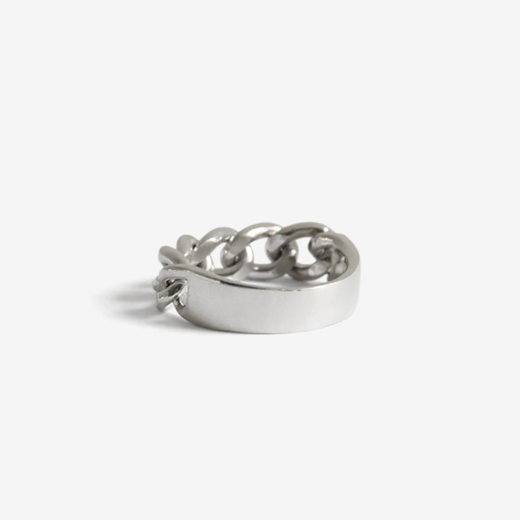 CURB CHAIN ID RING(S/7mm) (ED-VG17-CR02S) | Garden of eden (MEN