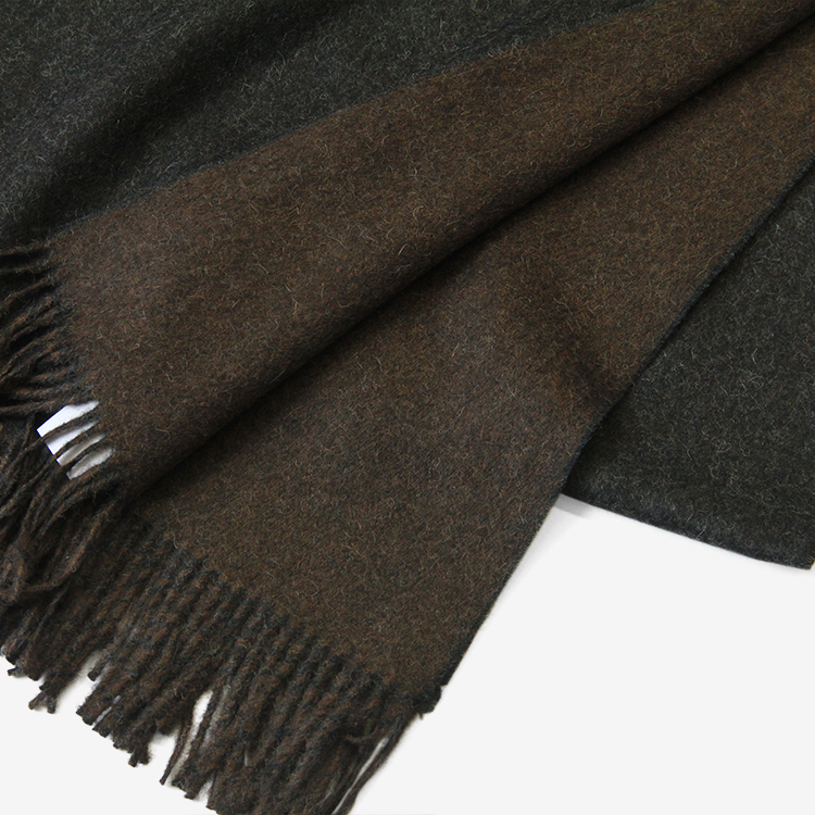 Large Brushed Stole x BLACK BROWN