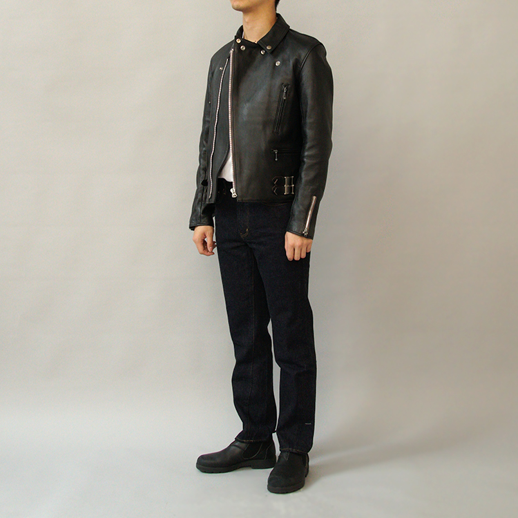 SHEEP-SKIN DOUBLE RIDERS JACKET(AD-02) | ADDICT CLOTHES(アディクト