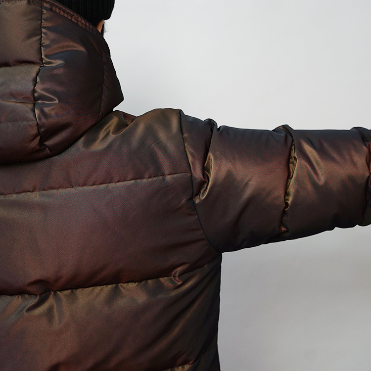 IRIDESCENT DOWN JACKET - Polyester taffeta - / BROWN | SEVEN BY