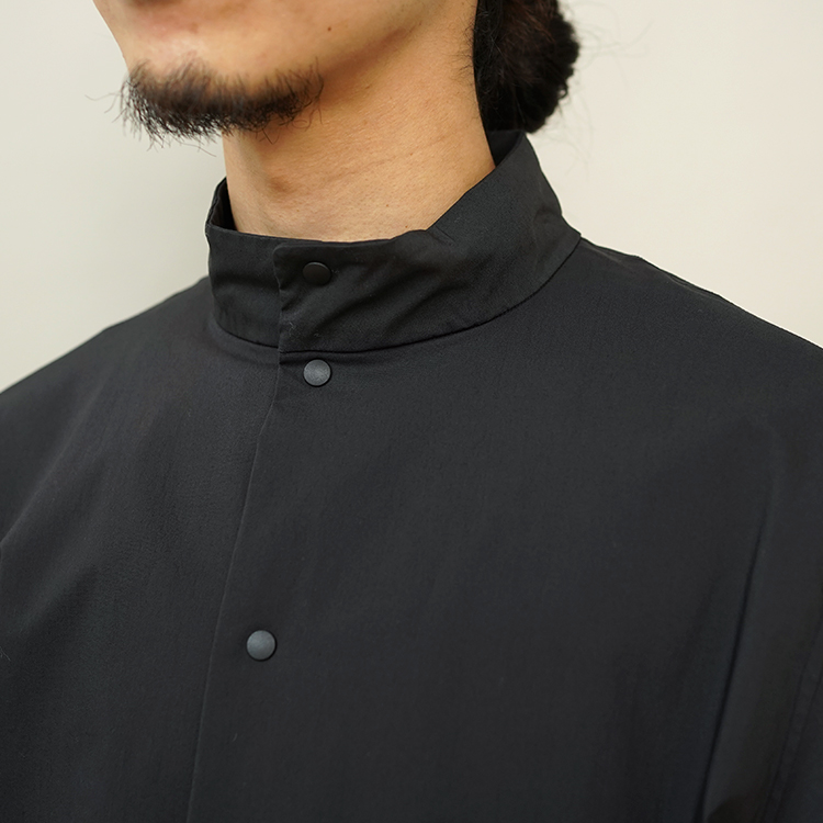 COMFORT SHIRT - STAND COLLAR / BLACK | YAECA (MEN)(ヤエカ