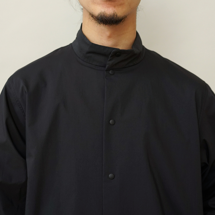 COMFORT SHIRT - STAND COLLAR / BLACK | YAECA (MEN)(ヤエカ