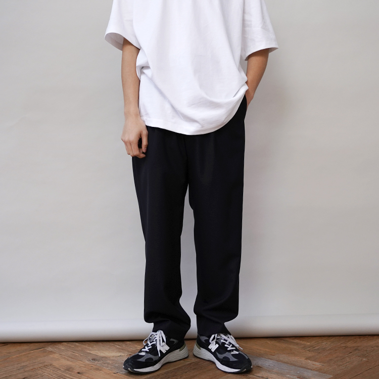 WOOL TROPICAL TAPERED EASY PANTS | ATON (MEN)(エイトン) | BOTTOMS