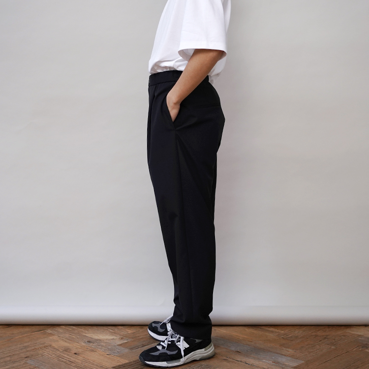 WOOL TROPICAL TAPERED EASY PANTS | ATON (MEN)(エイトン) | BOTTOMS