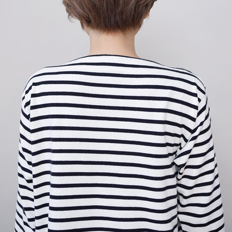 BASQUE SHIRT / NAVY / OFF WHITE-ST | YAECA (WOMEN)(ヤエカ) | T