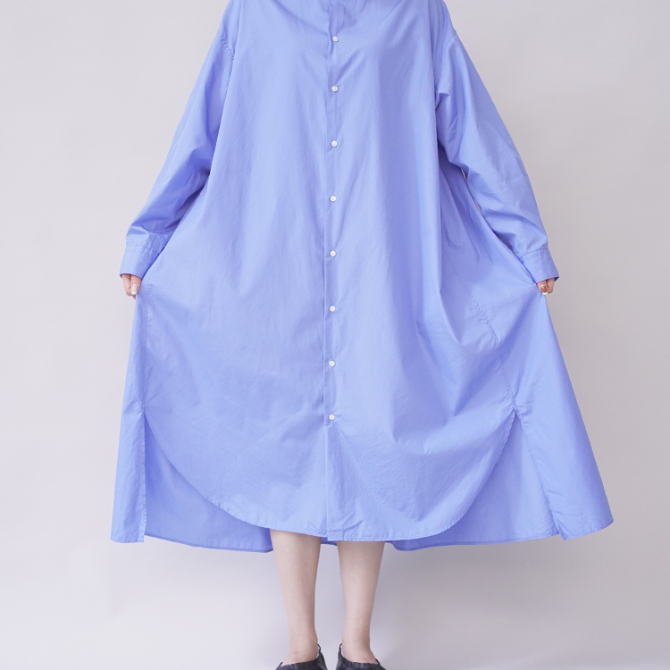 Broad Regular Oversized Shirt Dress / BLUE | Graphpaper (WOMEN