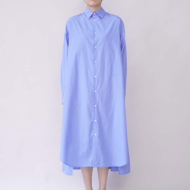 Broad Regular Oversized Shirt Dress / BLUE | Graphpaper (WOMEN