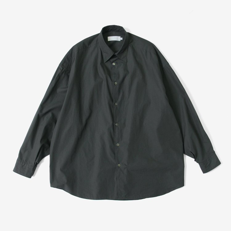 Broad L/S Oversized Regular Collar Shirt / C.GRAY | Graphpaper