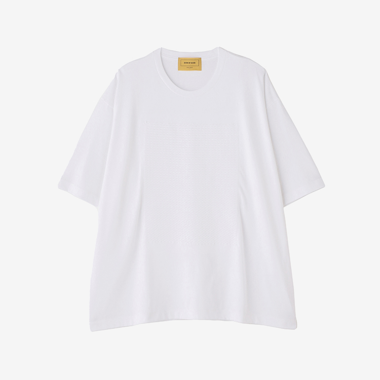 EMBROIDERY TEE - Zig zag - / WHITE | SEVEN BY SEVEN(セブン バイ