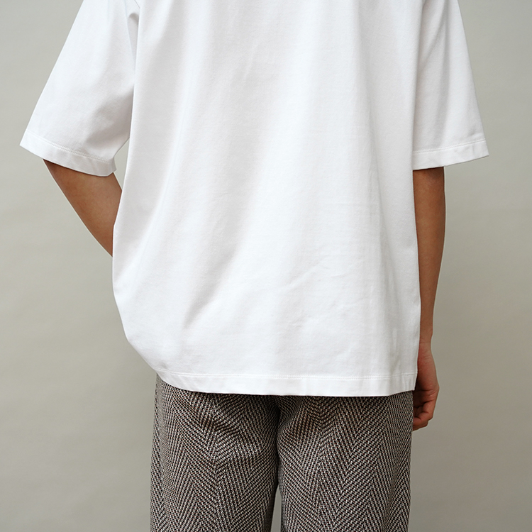 EMBROIDERY TEE - Zig zag - / WHITE | SEVEN BY SEVEN(セブン バイ