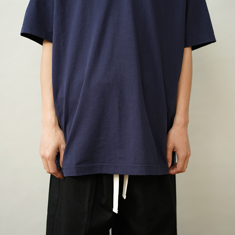 ORGANIC COTTON JERSEY MOCK NECK S/S T / NAVY | Y(ワイ) | T-SHIRTS