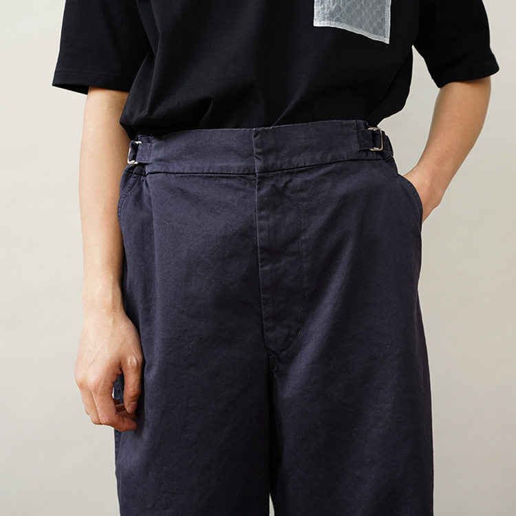 ORGANIC COTTON CHINO ADJUSTER TR / NAVY | Y(ワイ) | BOTTOMS(パンツ