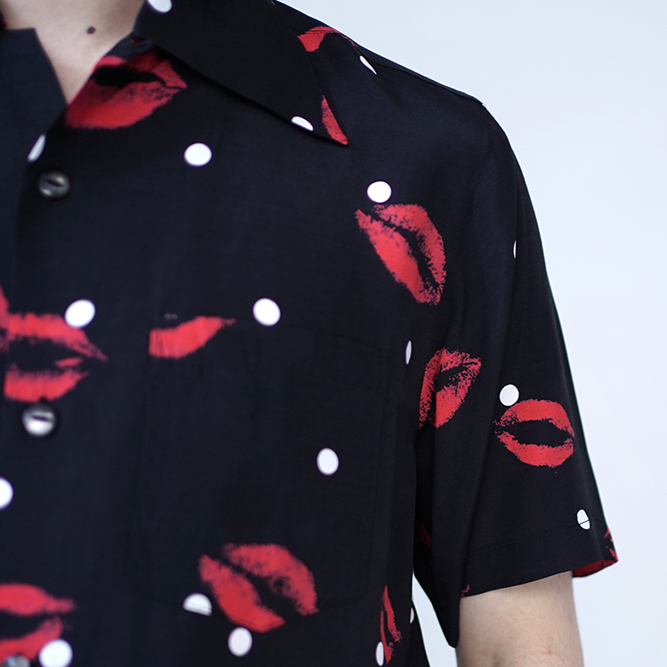 KISS / BLACK | Aloha Blossom (MEN)(アロハブロッサム) | SHIRTS