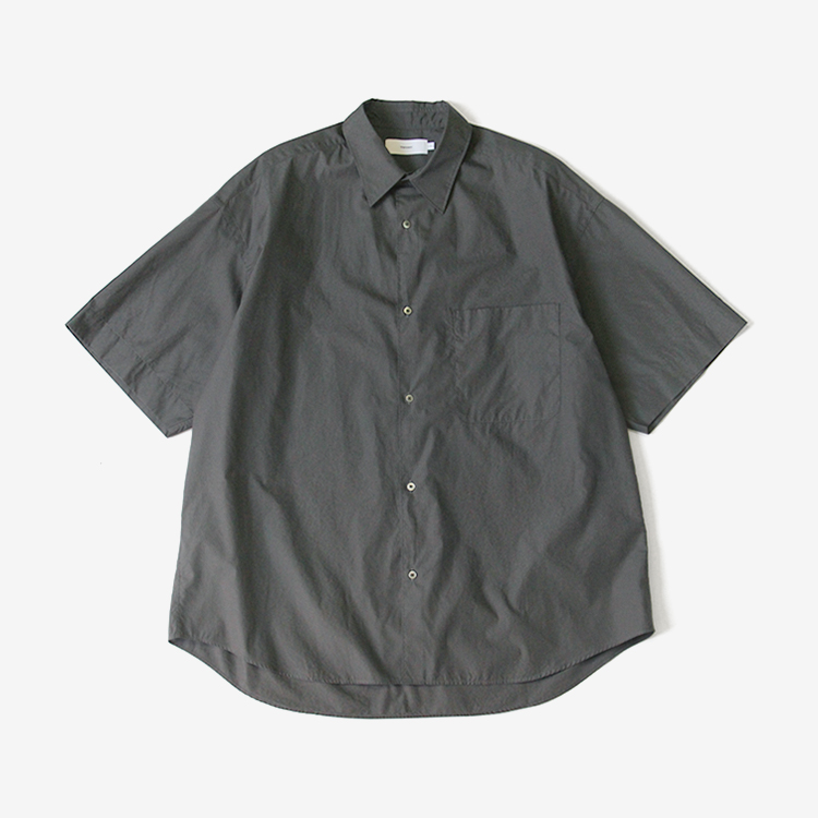 Broad S/S Oversized Regular Collar Shirt / C.GRAY | Graphpaper