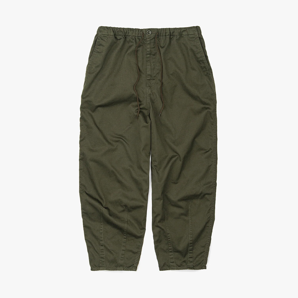 SUVIN HERRINGBONE PARACHUTE PANTS / KHAKI | Graphpaper (MEN