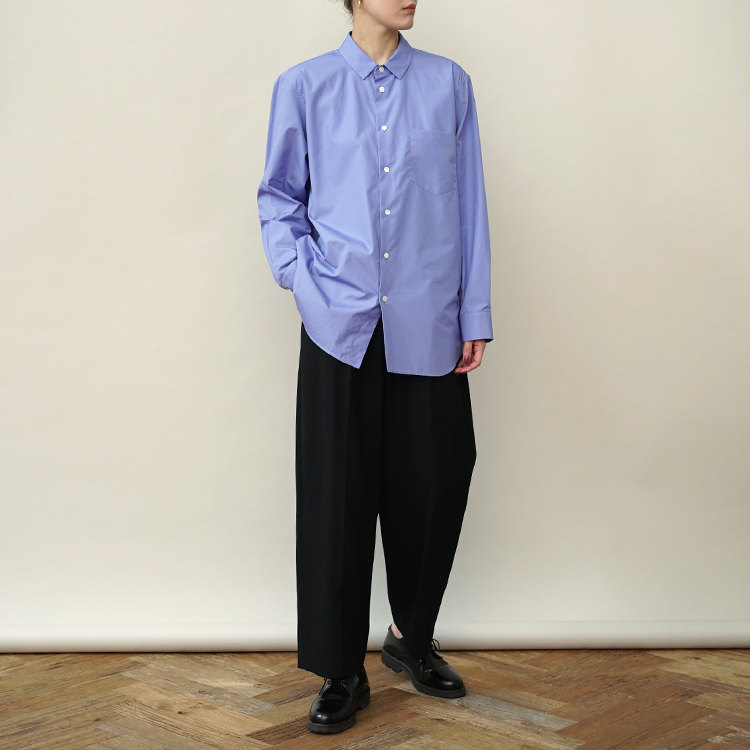 SUVIN BROAD STANDARD SHIRT / SAX | ATON (MEN)(エイトン) | SHIRTS