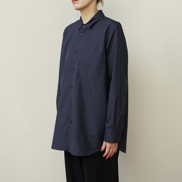 SUVIN BROAD STANDARD SHIRT / NAVY | ATON (MEN)(エイトン) | SHIRTS