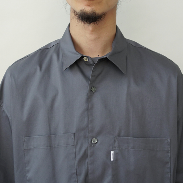 Solotex Twill S/S Oversized Box Shirt / GRAY | Graphpaper (MEN