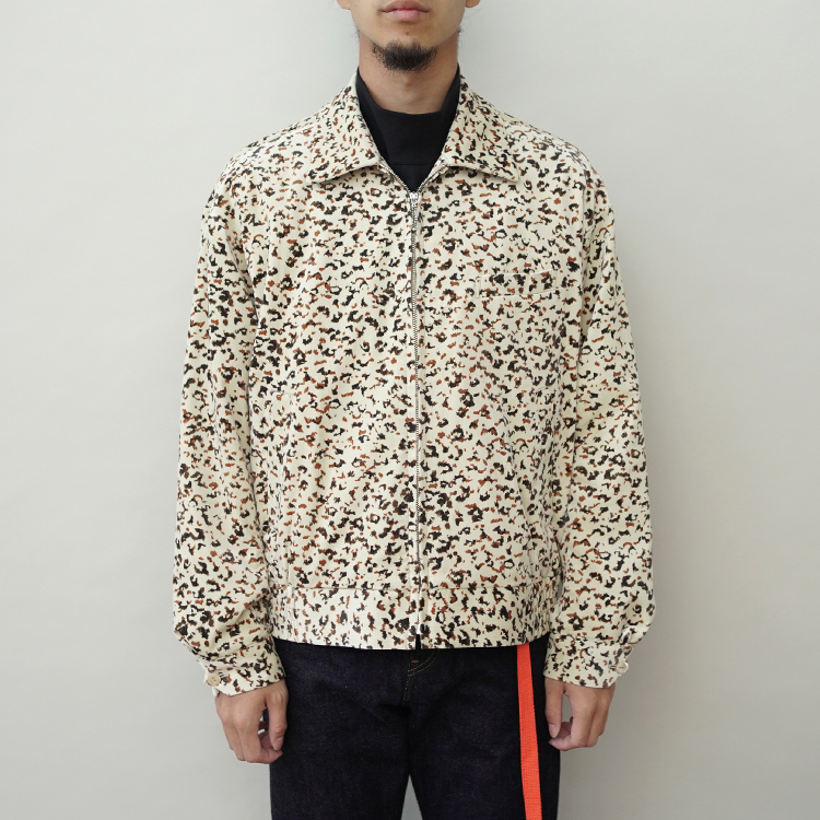COTTON VELVET ZIP UP BLOUSON - Leopard pattern print - | SEVEN BY 