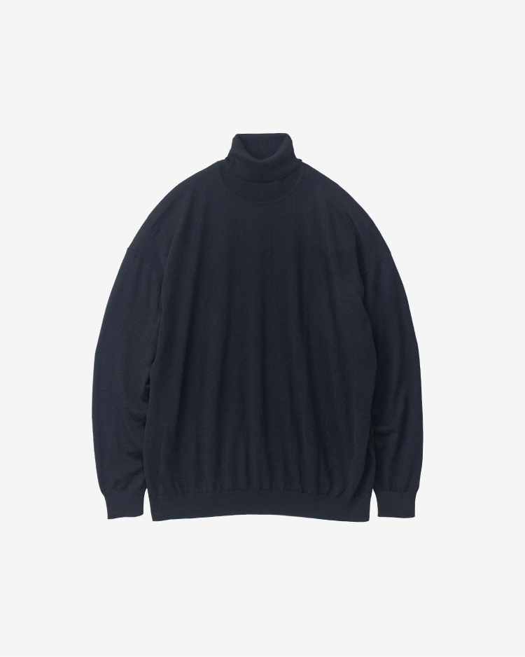 High Gauge Knit Oversized High Neck / BLACK | Graphpaper (MEN