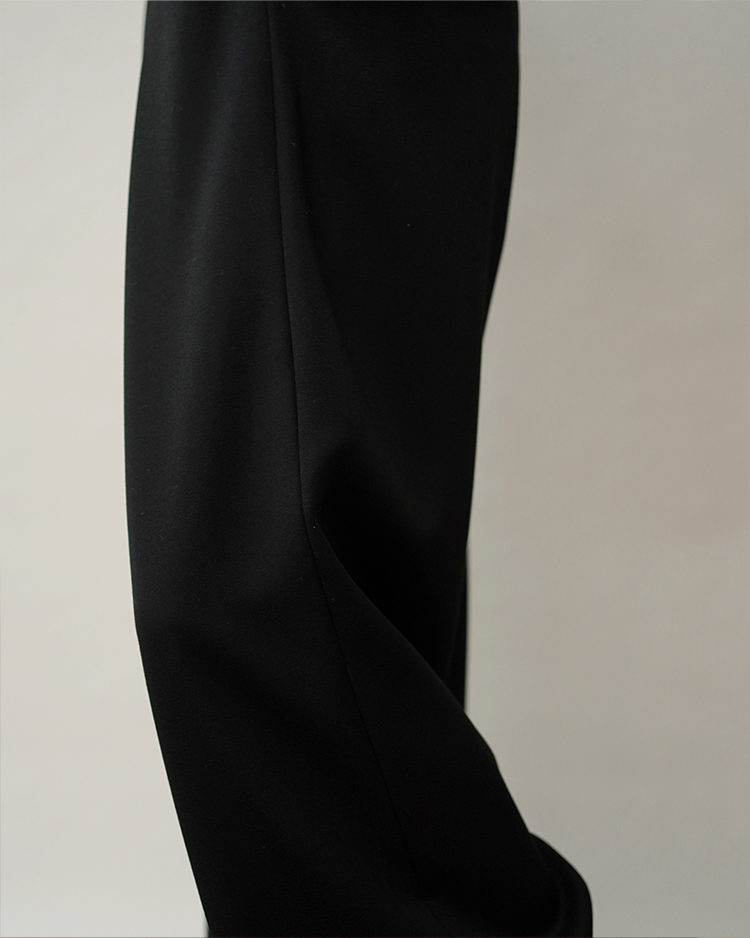 Wool Doeskin Drawstring Wide Pants / BLACK | Graphpaper (WOMEN