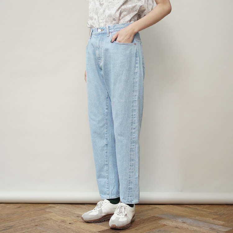 WIDE TAPERED DENIM(9-13U) / BLUE | YAECA (WOMEN)(ヤエカ