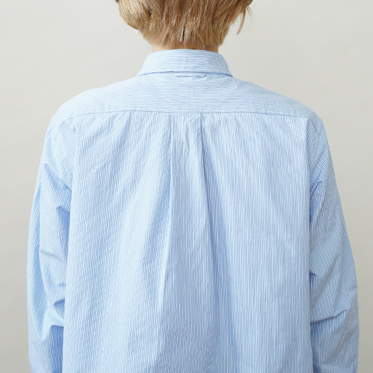 YAECA COMFORT SHIRT RELAX BLUE STRIPEシャツ - シャツ