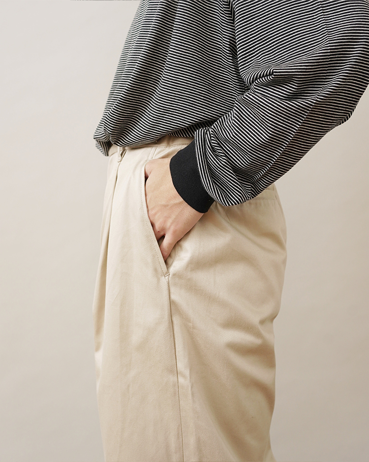 Westpoint Chino Wide Straight Trousers / BEIGE | Graphpaper (MEN