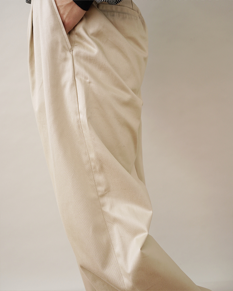 Westpoint Chino Wide Straight Trousers / BEIGE | Graphpaper (MEN