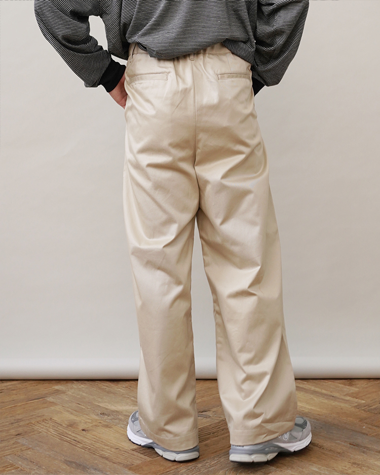 Westpoint Chino Wide Straight Trousers / BEIGE | Graphpaper (MEN