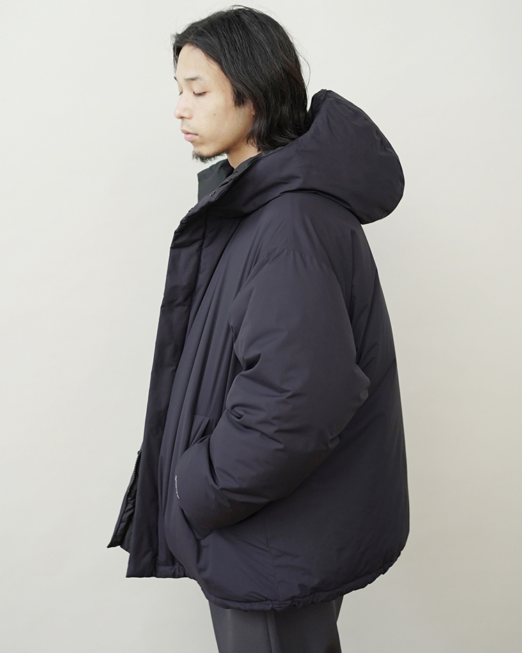 PERTEX_SHIELD Reversible Hooded Down / BLACK x BLACK | Graphpaper