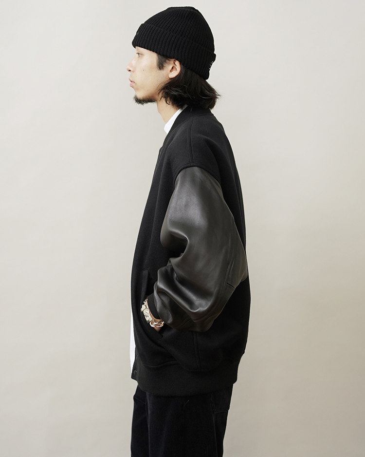 Light Melton Stadium Jacket / BLACK | Graphpaper (MEN)(グラフ