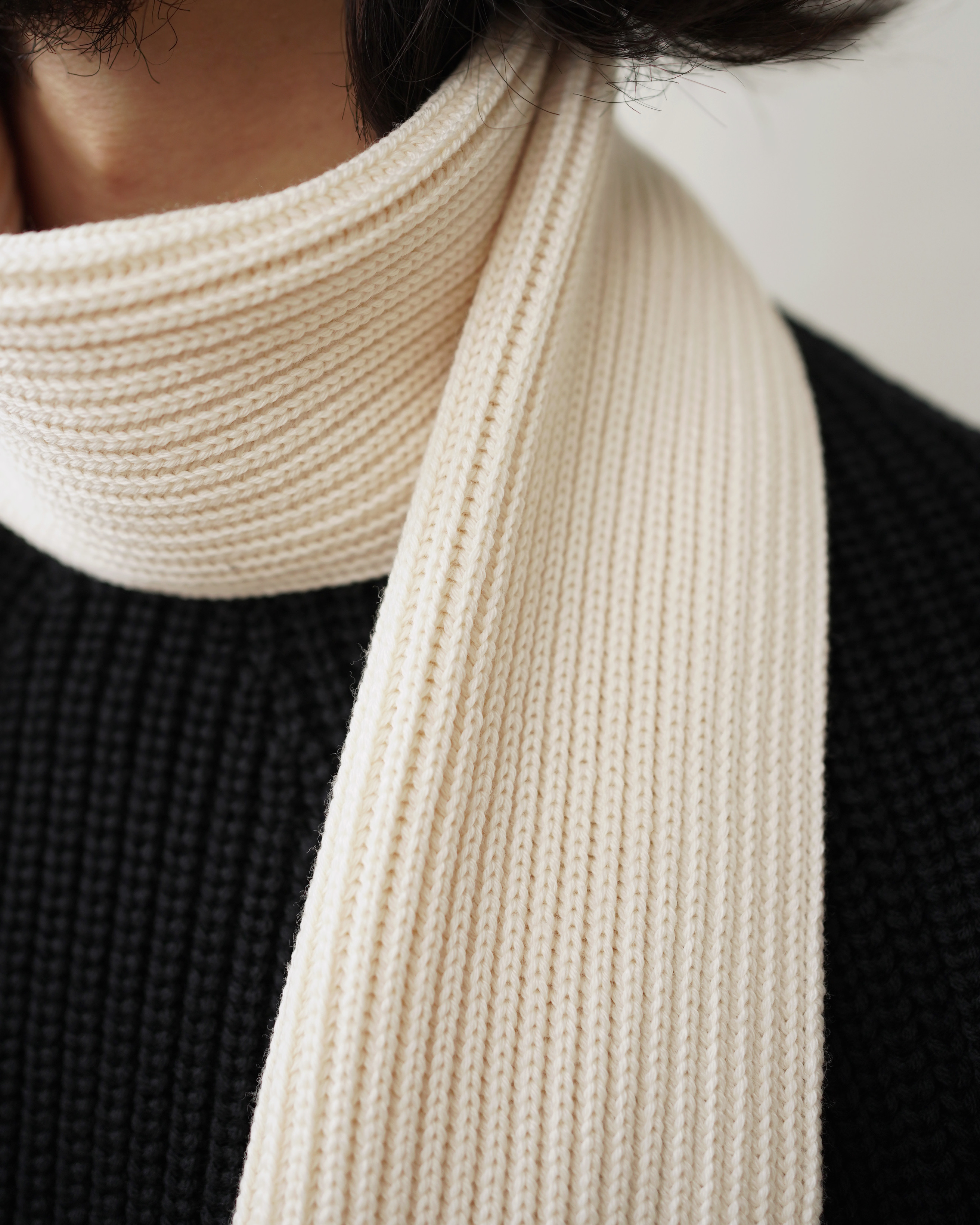 SOLID WOOL MUFFLER / IVORY | BATONER (MEN)(バトナー) | ACCESSORIES