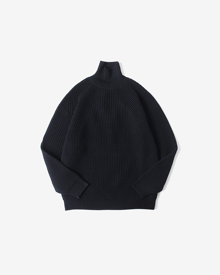 SIGNATURE TURTLE NECK / NAVY | BATONER (MEN)(バトナー) | KNIT