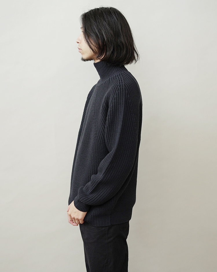 SIGNATURE TURTLE NECK / NAVY | BATONER (MEN)(バトナー) | KNIT