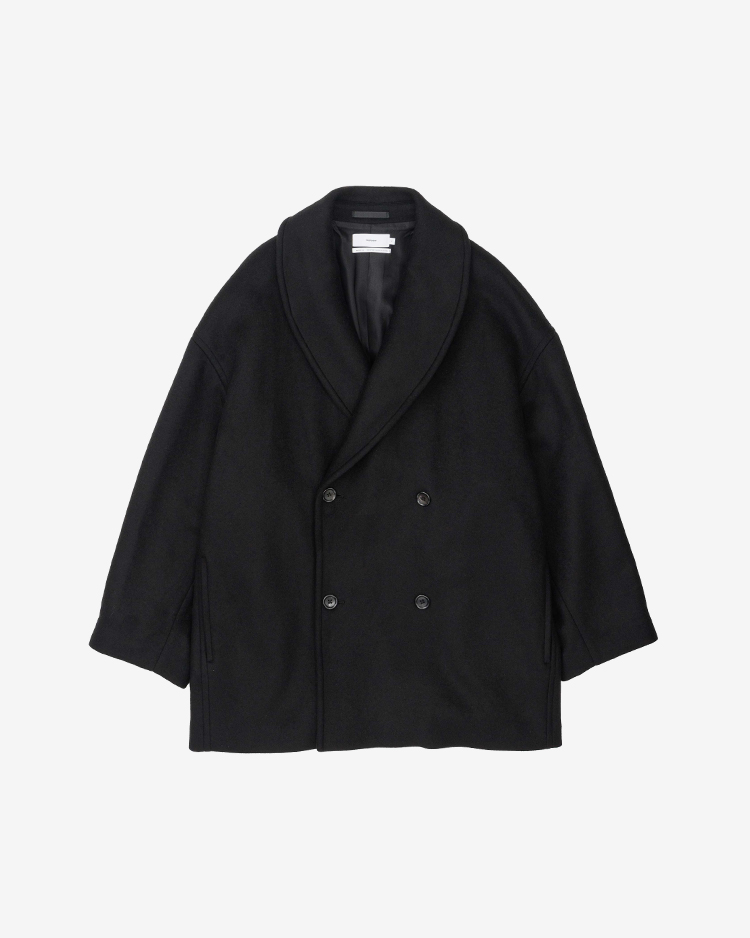 Light Melton Shawl Collar Coat / BLACK | Graphpaper (MEN)(グラフ