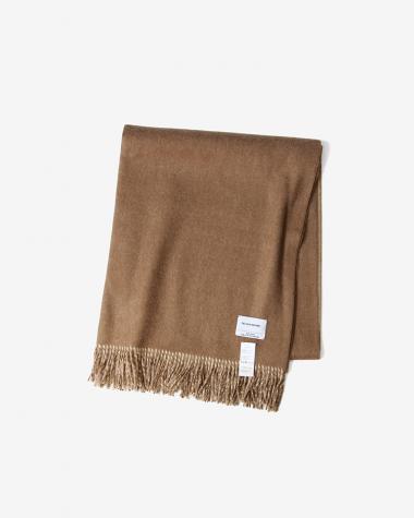 Two-Color Large Brushed Stole / BROWN x BEIGE | THE INOUE BROTHERS