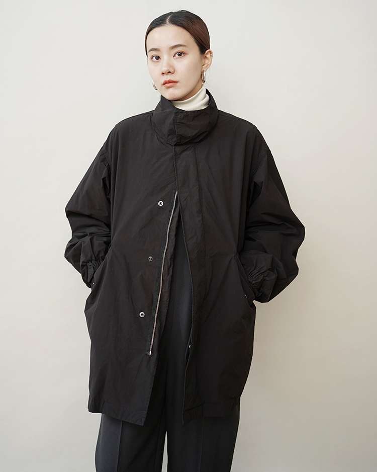 AIR WEATHER SHORT MODS COAT / BLACK | ATON (MEN)(エイトン) | OUTER