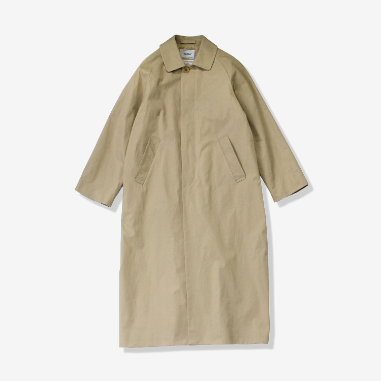 SOUTIEN COLLAR COAT - LONG / KHAKI | YAECA (WOMEN)(ヤエカ) | OUTER