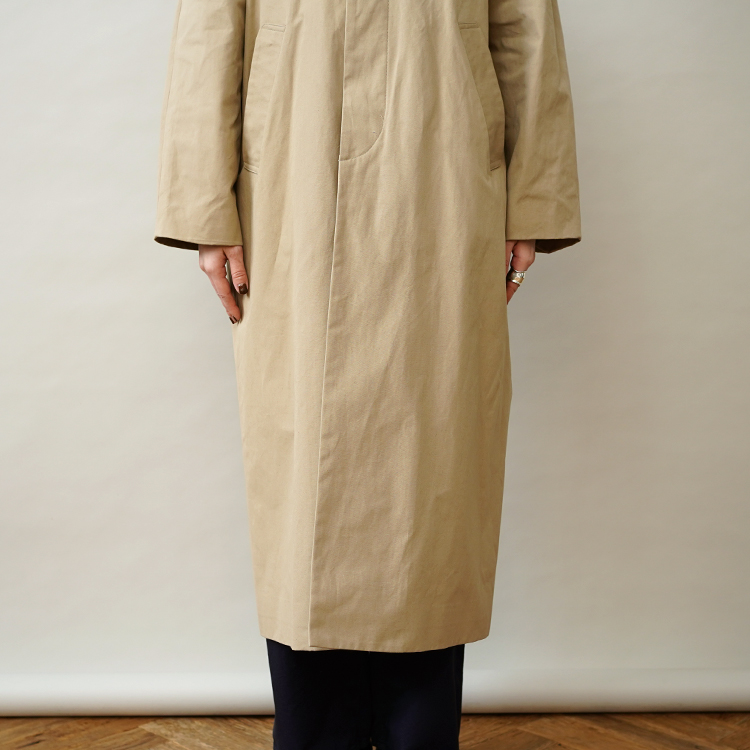 SOUTIEN COLLAR COAT - LONG / KHAKI | YAECA (WOMEN)(ヤエカ) | OUTER