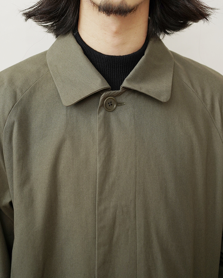 SOUTIEN COLLAR COAT - STANDARD / OLIVE | YAECA (MEN)(ヤエカ