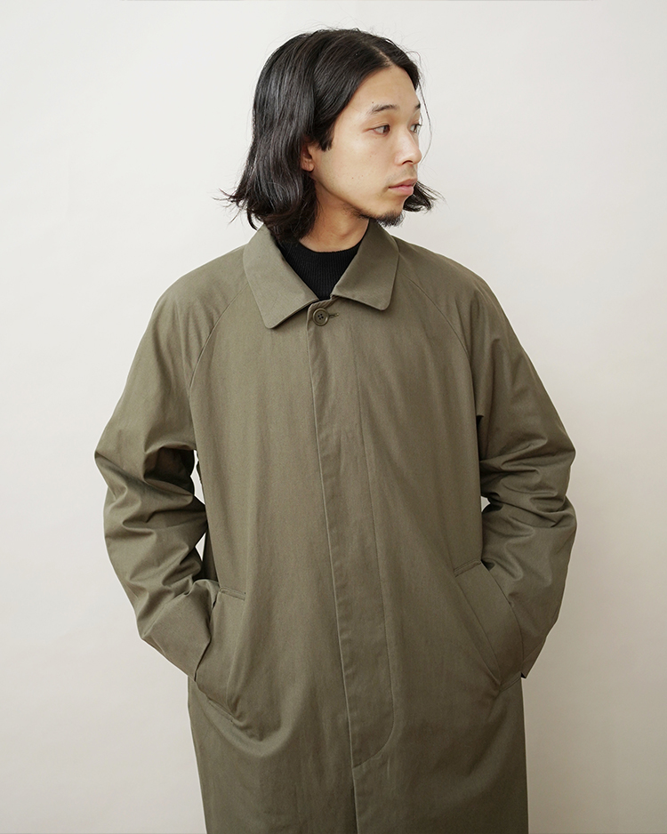 SOUTIEN COLLAR COAT - STANDARD / OLIVE | YAECA (MEN)(ヤエカ