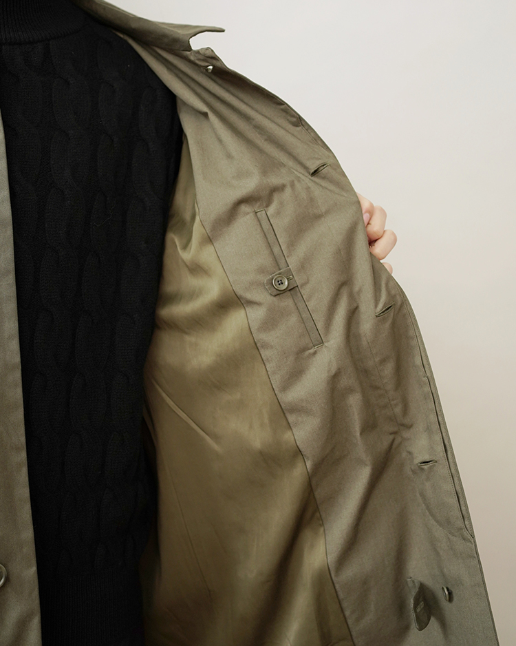 SOUTIEN COLLAR COAT - STANDARD / OLIVE | YAECA (MEN)(ヤエカ