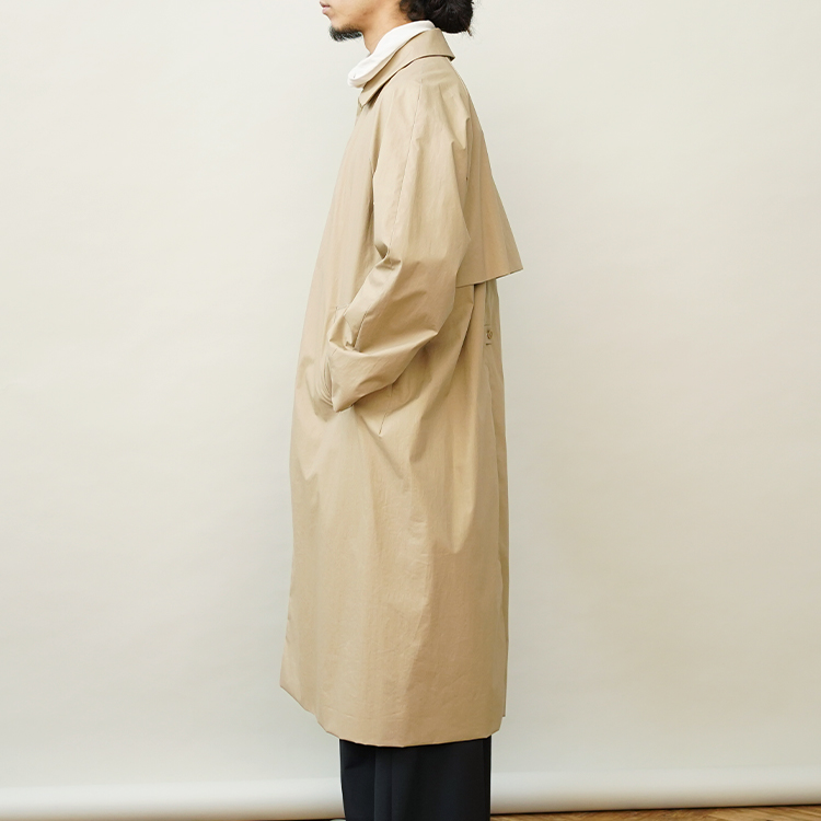 SOUTIEN COLLAR COAT - LONG / KHAKI | YAECA (MEN)(ヤエカ) | OUTER