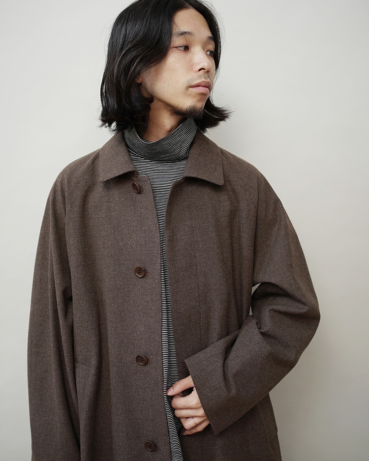 SOUTIEN COLLAR COAT / NATURAL D.BROWN | YAECA (MEN)(ヤエカ