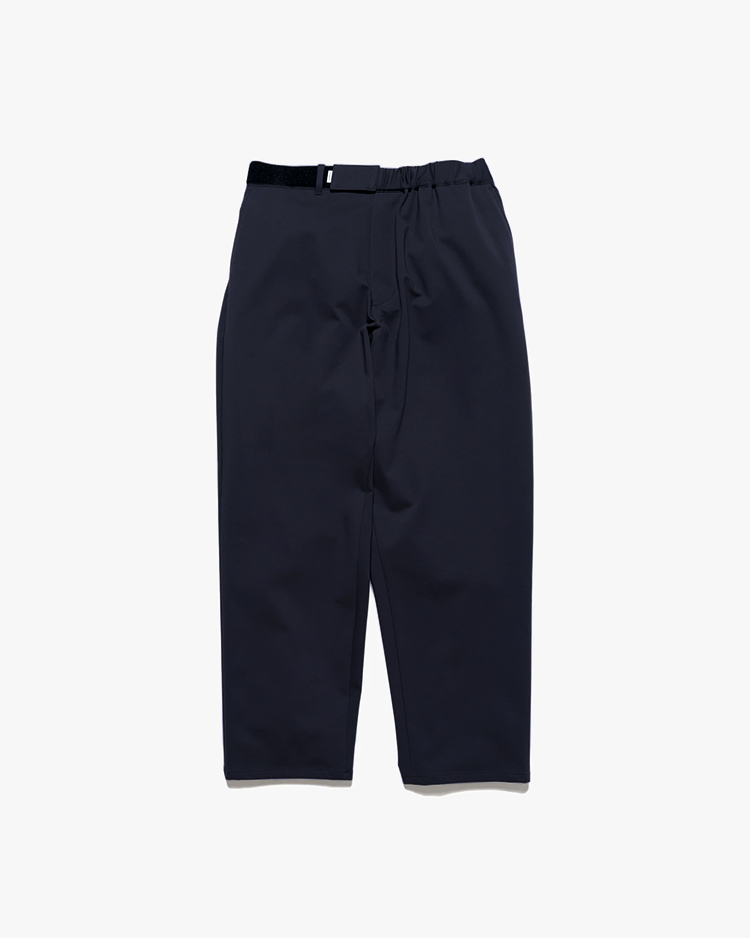 Compact Ponte Slim Waisted Wide Tapered Chef Pants / NAVY