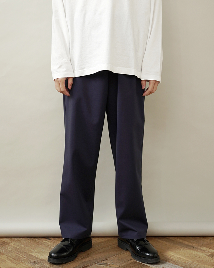 Compact Ponte Wide Chef Pants/ NAVY股下66cm - スラックス