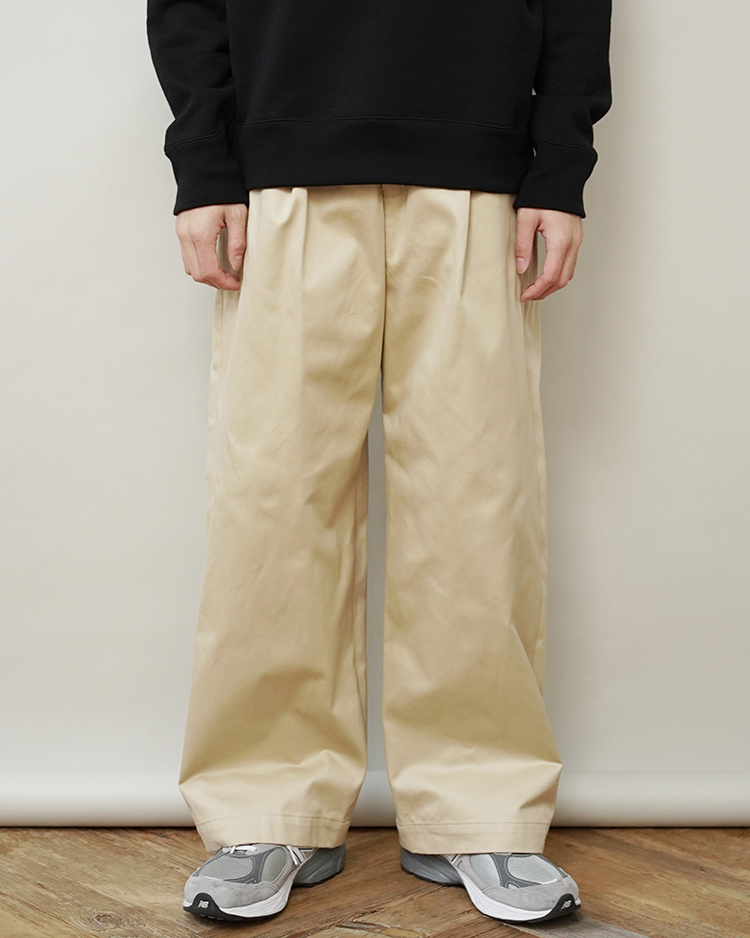 Westpoint Chino Wide Straight Trousers / BEIGE | Graphpaper (MEN 
